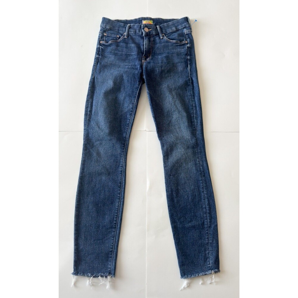 Mother Looker Ankle Fray Girl Crush Blue Women's Jeans Size 25